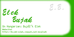 elek bujak business card